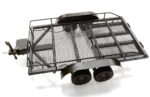 Black Machined Alloy Dual Axle Flatbed Trailer Kit for 1/10 Scale RC Vehicles