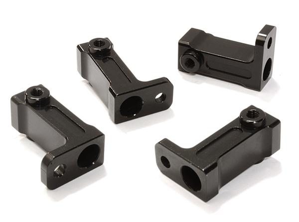 C26723BLACK Billet Machined Side Rail Mount (2) for Axial 1/10 SCX-10 Scale Crawler - Image 1