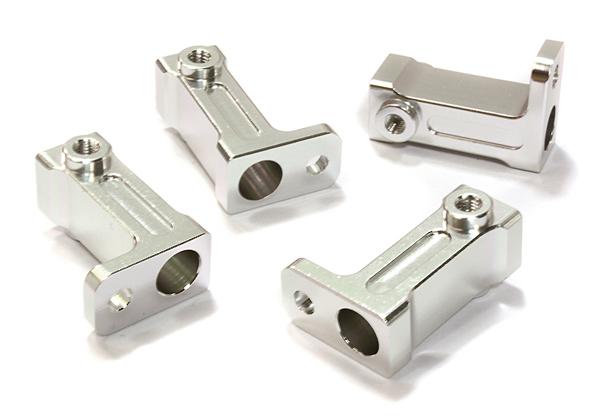 C26723SILVER Billet Machined Side Rail Mount (2) for Axial 1/10 SCX-10 Scale Crawler - Image 1