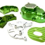 Alloy Gear Cover, Motor Mount & Main Gearbox Case for Axial SCX-10 Crawler