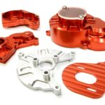 Alloy Gear Cover, Motor Mount & Main Gearbox Case for Axial SCX-10 Crawler