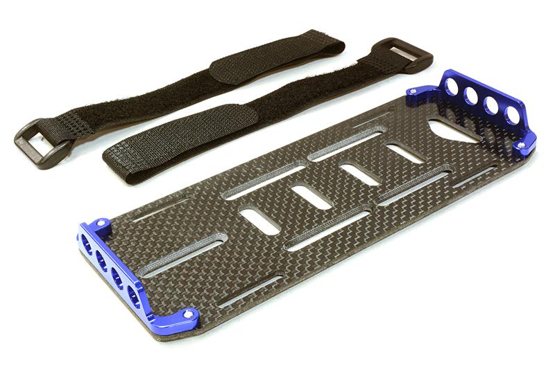 C26725BLUE CNC Machined Battery Tray for Axial 1/10 SCX-10 Scale Off-Road Crawler - Image 1