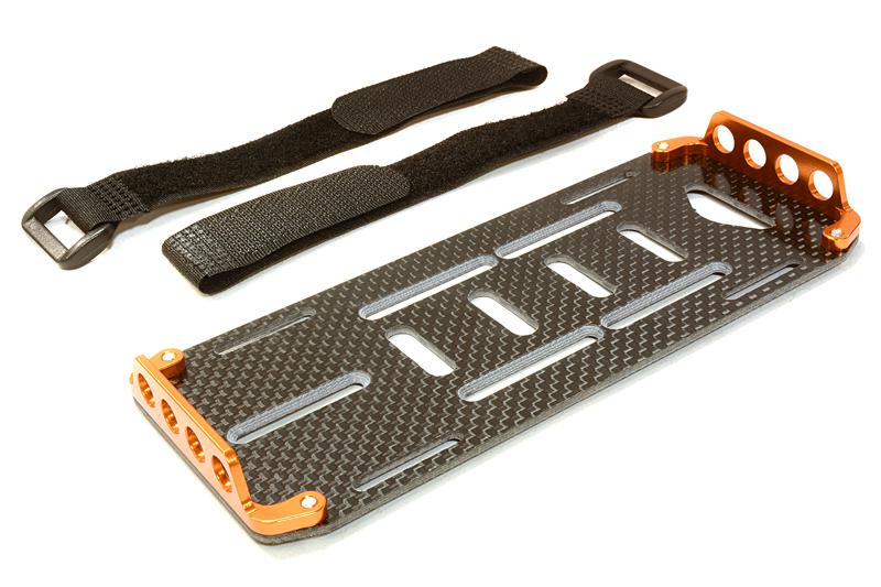 C26725ORANGE CNC Machined Battery Tray for Axial 1/10 SCX-10 Scale Off-Road Crawler - Image 1