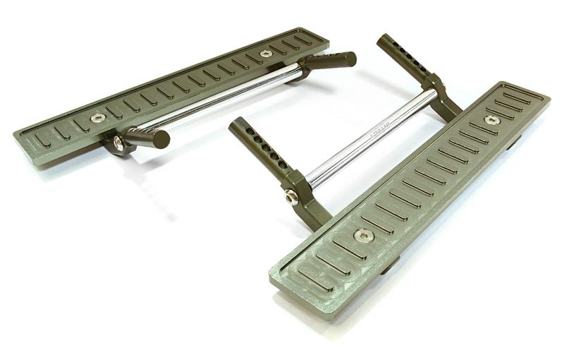 C26726GUN Billet Machined T2 Side Step (2) Kit for SCX-10, Dingo, Honcho & Jeep - Image 1