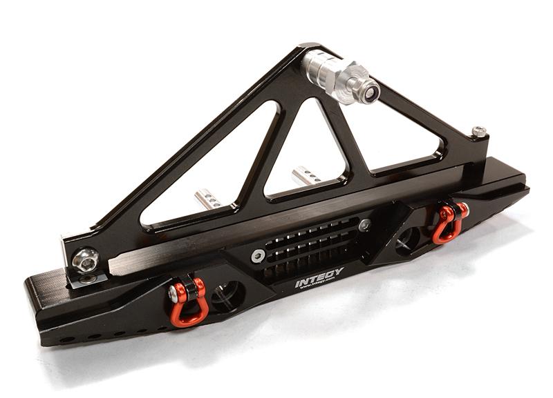 C26727BLACK Billet Machined Realistic Rear Bumper for Axial SCX-10 Crawler w/ 43mm Mount - Image 1