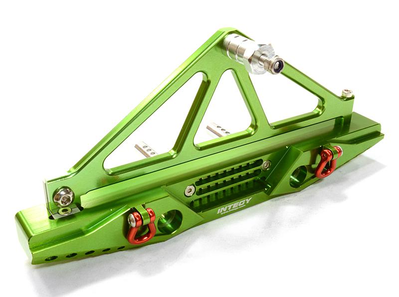 C26727GREEN Billet Machined Realistic Rear Bumper for Axial SCX-10 Crawler w/ 43mm Mount - Image 1