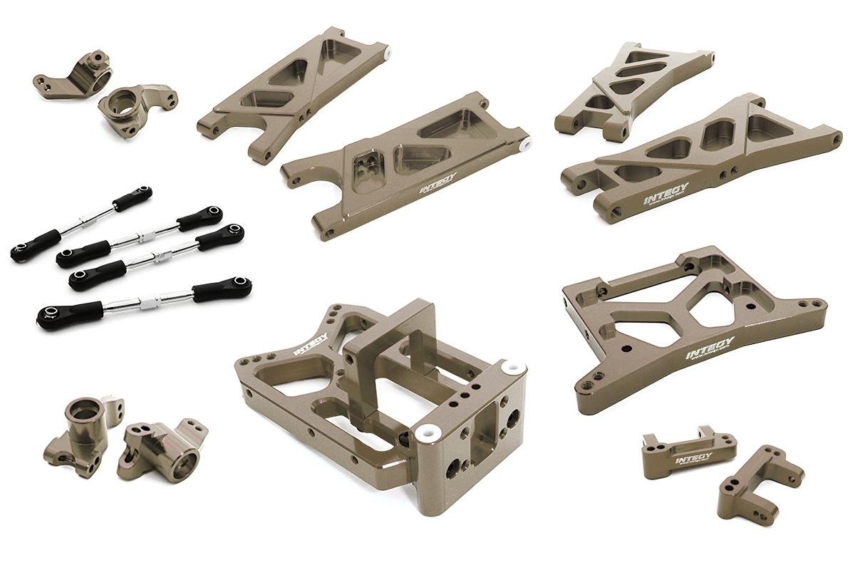 C26738GREY Billet Machined Suspension Kit for HPI 1/10 Jumpshot MT, SC & ST - Image 1
