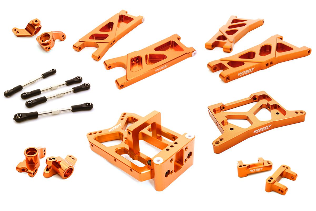 C26738ORANGE Billet Machined Suspension Kit for HPI 1/10 Jumpshot MT, SC & ST - Image 1