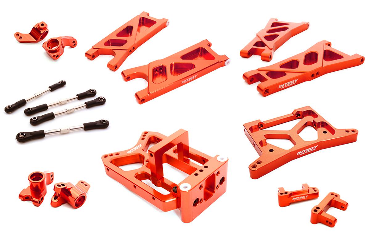 C26738RED Billet Machined Suspension Kit for HPI 1/10 Jumpshot MT, SC & ST - Image 1