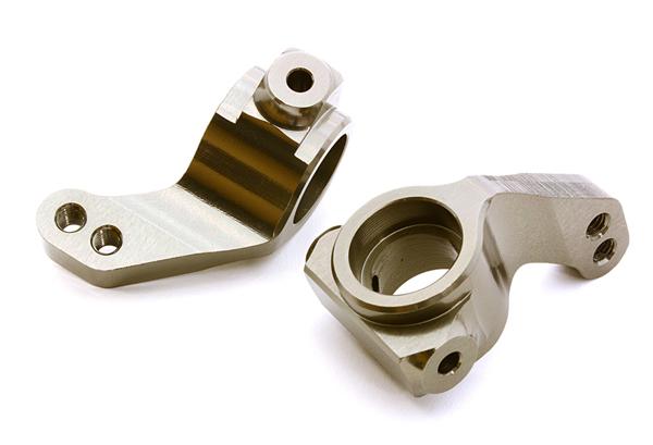 C26739GREY Billet Machined Steering Knuckles for HPI 1/10 Jumpshot MT, SC & ST - Image 1