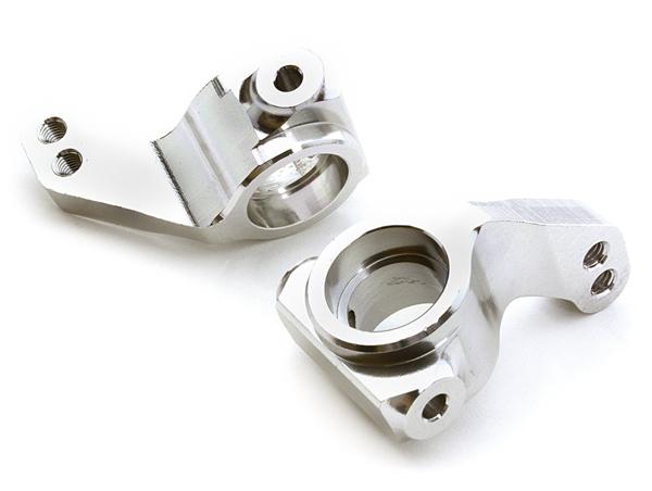 C26739SILVER Billet Machined Steering Knuckles for HPI 1/10 Jumpshot MT, SC & ST - Image 1