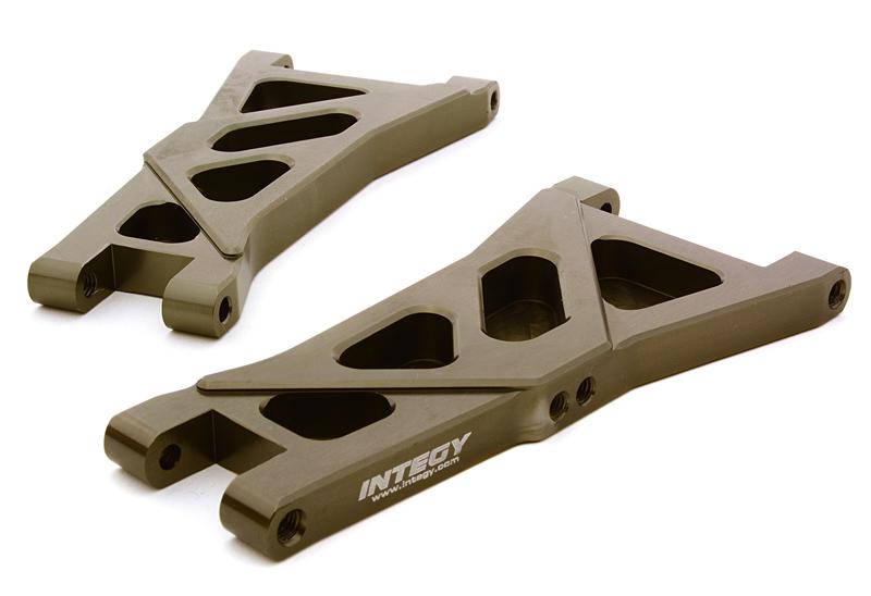 C26741GREY Billet Machined Front Suspension Arm for HPI 1/10 Jumpshot MT, SC & ST - Image 1