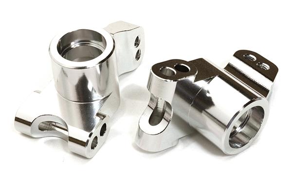 C26742SILVER Billet Machined Rear Hub Carriers for HPI 1/10 Jumpshot MT, SC & ST - Image 1