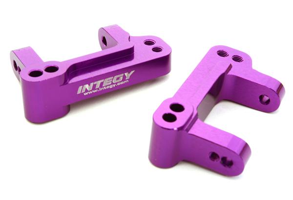 C26743PURPLE Billet Machined Caster Blocks for HPI 1/10 Jumpshot MT, SC & ST - Image 1