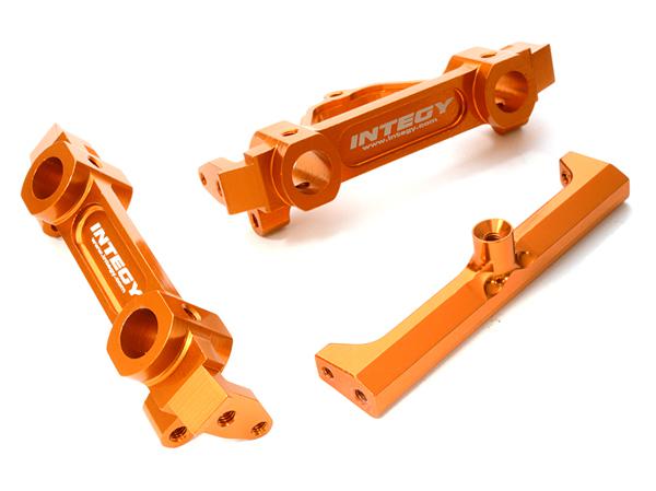 C26751ORANGE Billet Machined Brace & F/R 43/40mm Type Bumper Mount for Axial SCX-10 Crawler - Image 1