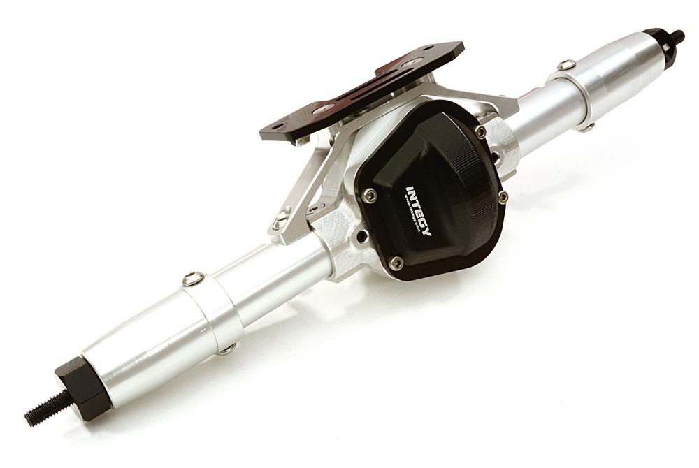 C26756SILVER Complete Billet Machined T7 Rear Axle for Axial SCX-10, Dingo, Honcho & Jeep - Image 1
