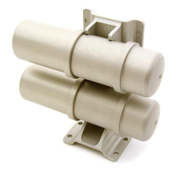 C26760HARD Billet Machined Realistic Dual Air Tank for Custom 1/14 Semi-Tractor Truck - Image 1