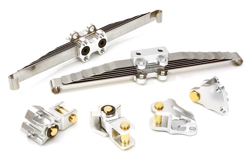 C26761SILVER Billet Machined Suspension Conversion Kit for Custom 1/14 Semi-Tractor Truck - Image 1