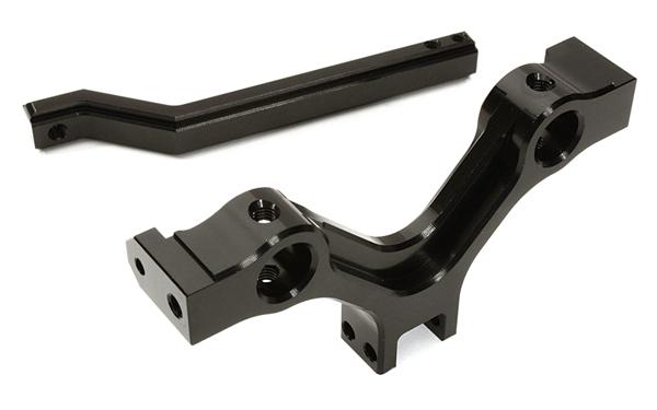 C26765BLACK Billet Machined T2 Trailer Towing Hitch for Axial SCX-10 43mm Type Bumper Mount - Image 1