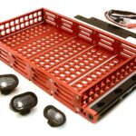 Realistic 1/10 Scale Alloy Luggage Tray 192x107x24mm with 4 LED Spot Light Set