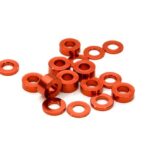 Billet Machined 16pcs Aluminum M3x6 Washer Spacer (0.5, 1, 2, 3mm)