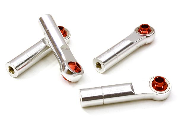 C26791SILVER 3mm Metal Ball End 35mm Long M3 Reverse Thread (4) for 1/10 Scale - Image 1