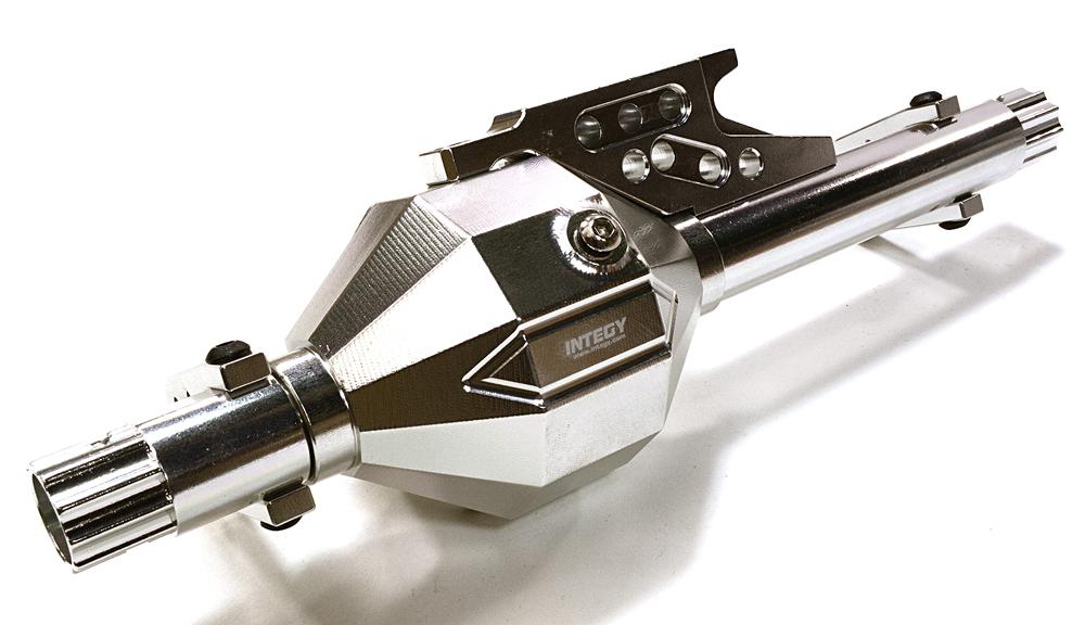 C26795SILVER Billet Machined T8 Rear Axle Housing Kit for Axial 1/10 Wraith 2.2 Rock Racer - Image 1