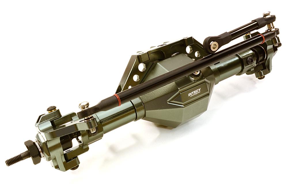 C26799GUN Complete Machined T8 Front Axle for Axial 1/10 SCX-10, Dingo, Honcho & Jeep - Image 1