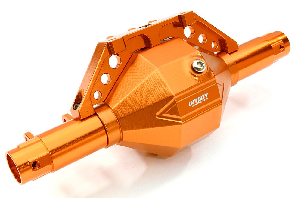 C26802ORANGE Billet Machined T8 Rear Axle Housing Kit for Axial SCX-10, Dingo, Honcho & Jeep - Image 1