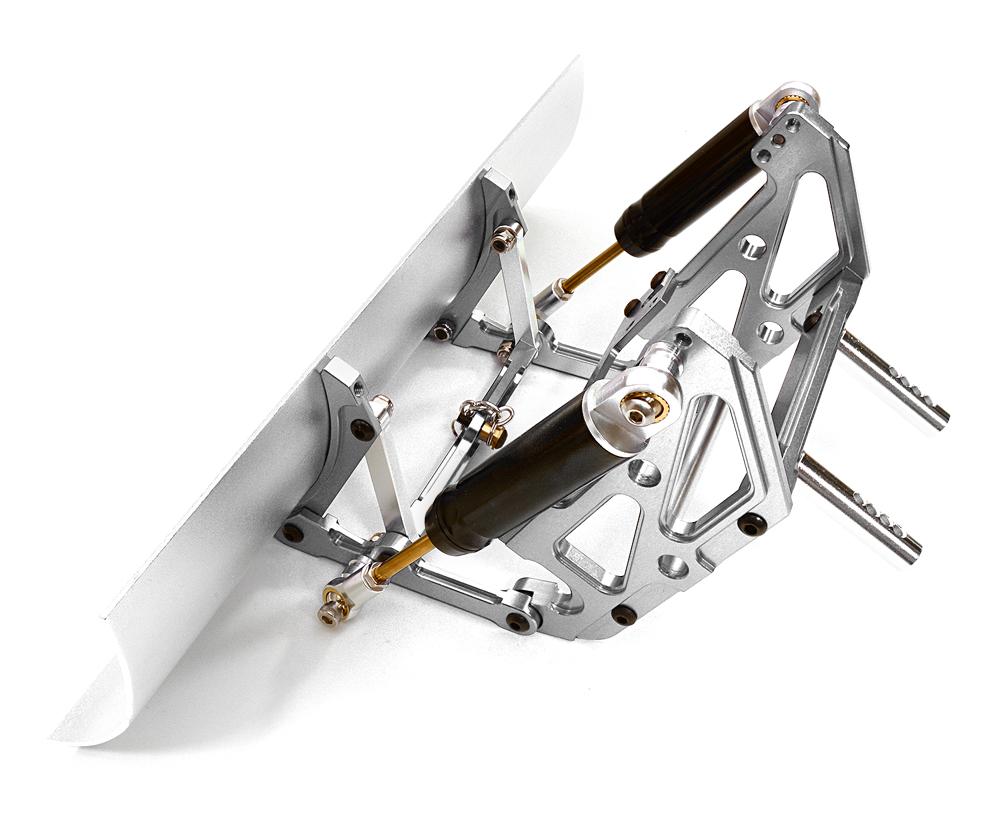 C26807SILVER Billet Machined Snow Plow Kit for Axial 1/10 SCX-10 Off-Road Truck - Image 1