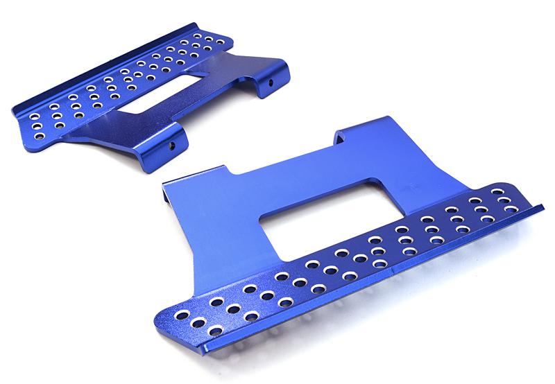 C26808BLUE Billet Machined T3 Side Step (2) Kit for SCX-10, Dingo, Honcho & Jeep - Image 1