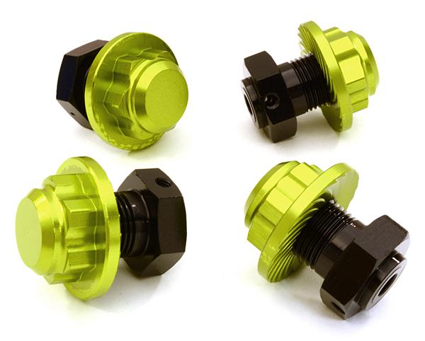 C26812GREEN Billet Machined Alloy 17mm Hex Wheel Hub (4) for HPI Savage XS Flux - Image 1