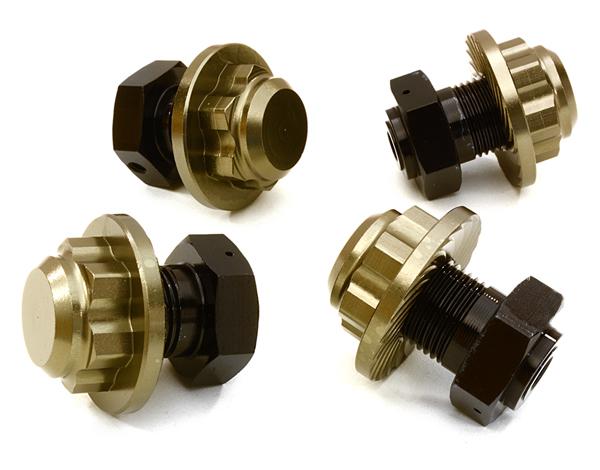 C26812GREY Billet Machined Alloy 17mm Hex Wheel Hub (4) for HPI Savage XS Flux - Image 1