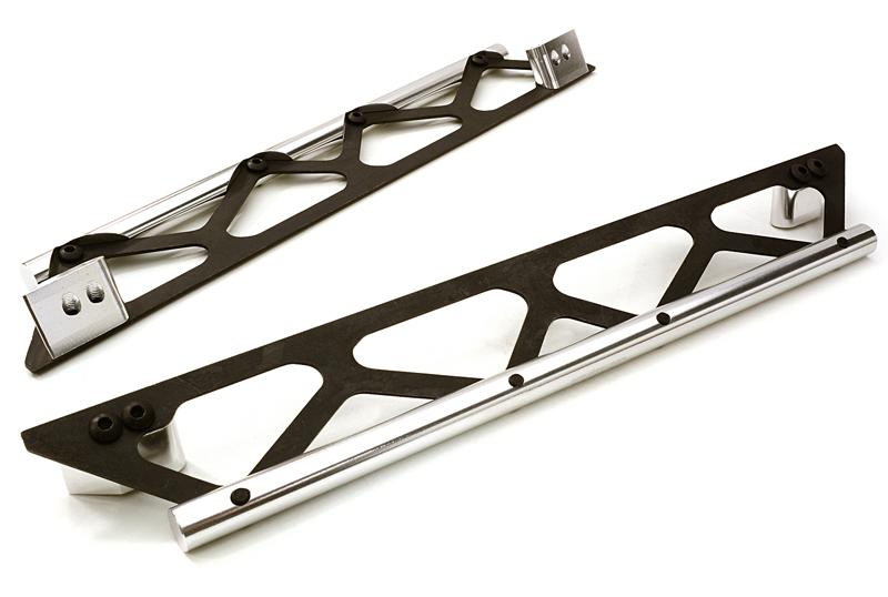 C26834SILVER Machined Side Protection Nerf Bars for Traxxas X-Maxx 4X4 7723 - Image 1
