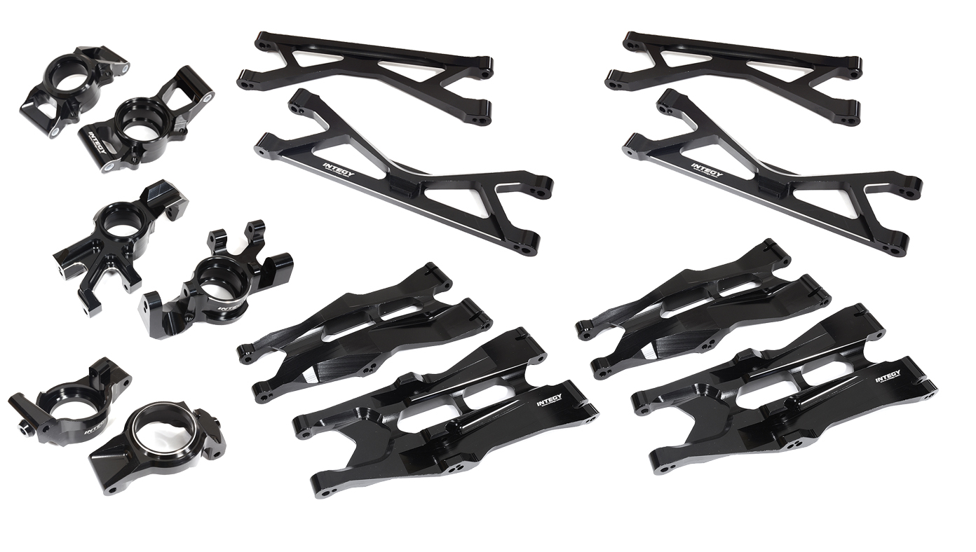 C26835BLACK Billet Suspension Conversion Kit for Traxxas X-Maxx 4X4 Req. 20x27x4mm Bearings - Image 1