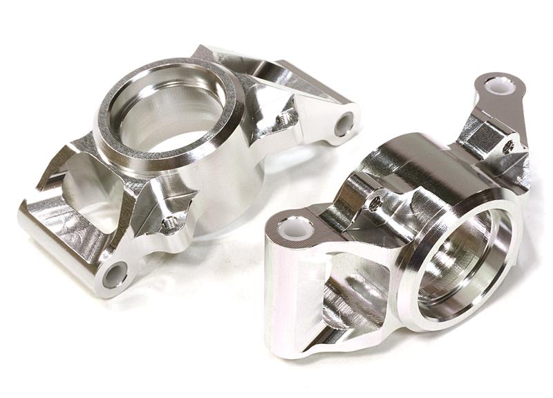 C26839SILVER Machined Rear Hub Carriers for Traxxas X-Maxx 4X4 Req. 20x27x4mm Bearings 7752 - Image 1