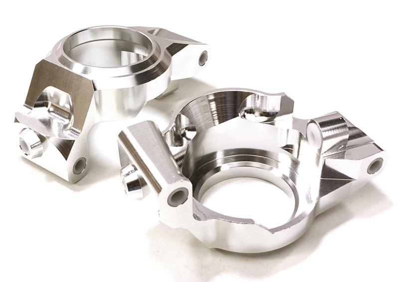 C26840SILVER Silver Billet Machined Caster Blocks for Traxxas X-Maxx 4X4 Upgrade 7732 - Image 1