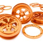 1.9 Size Billet Machined Alloy Wheel (4) w/Beadlock Rings for 1/10 Scale Crawler