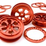 1.9 Size Billet Machined Alloy Wheel (4) w/Beadlock Rings for 1/10 Scale Crawler