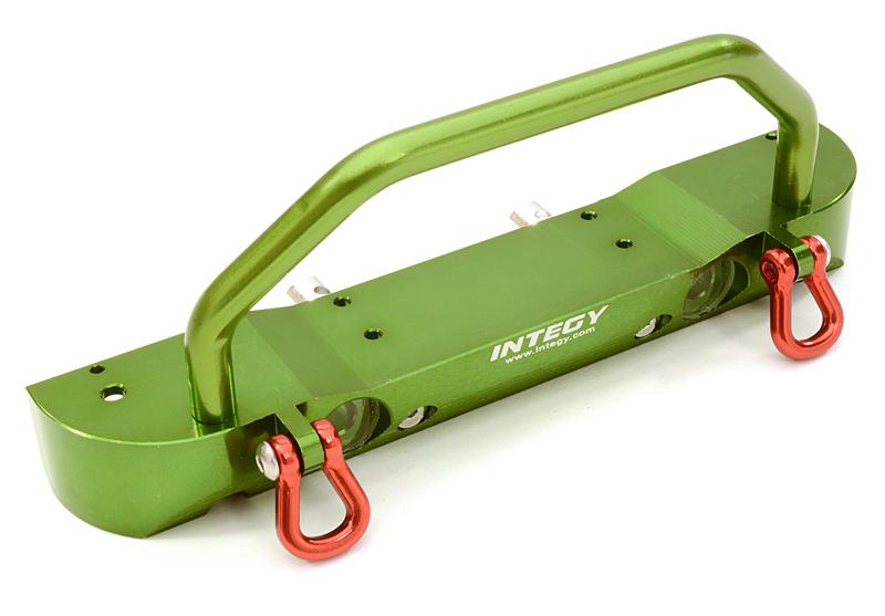 C26842GREEN Billet Machined Realistic Front Bumper for Axial SCX-10 Crawler w/ 40mm Mount - Image 1