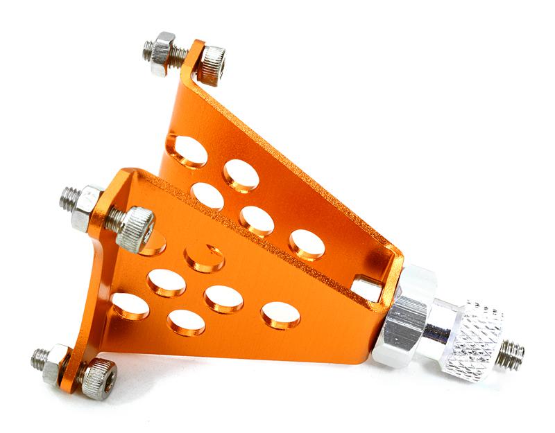 C26844ORANGE Machined Alloy Spare Tire Mount w/12mm Hex for 1/10 Scale Rock Crawler - Image 1