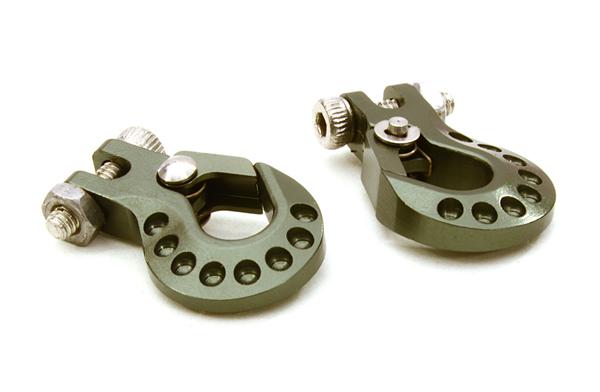 C26848GUN 1/10 Model Scale Self Lock Winch Hook (2) for Off-Road Crawler - Image 1