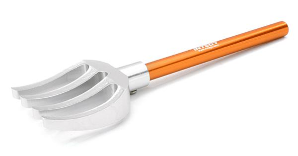 C26851ORANGE 1/10 Model Scale 4 Teeth Digging Fork for Off-Road Crawler - Image 1