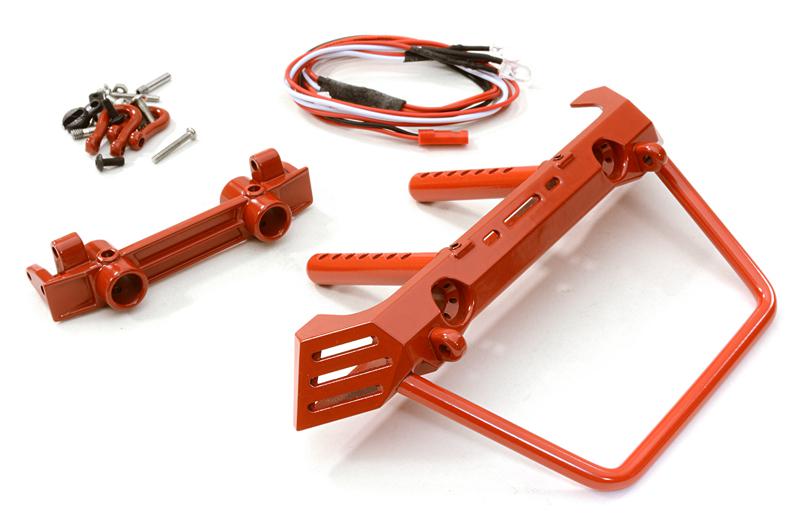 C26863RED Metal Realistic Front Bumper w/ 40mm Mount for Axial SCX-10 Crawler - Image 1