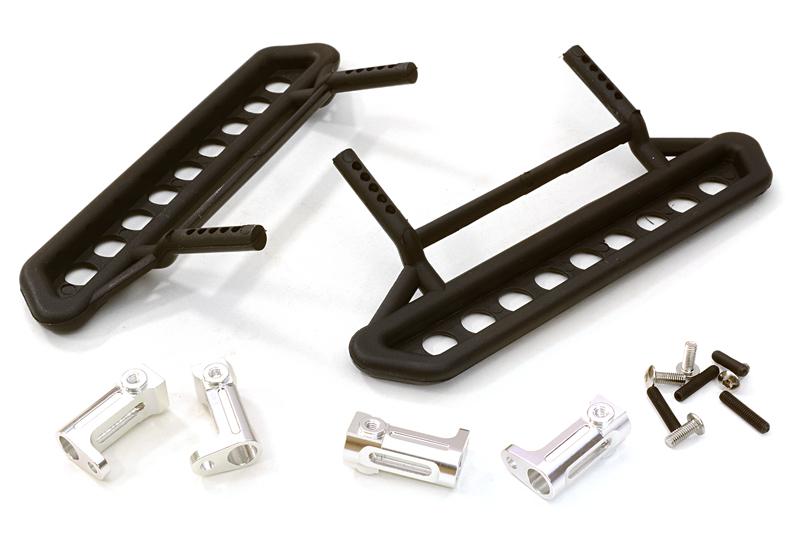 C26866 Plastic Realistic Side Step Set w/ Alloy Mounts for SCX-10, Dingo, Honcho & Jeep - Image 1