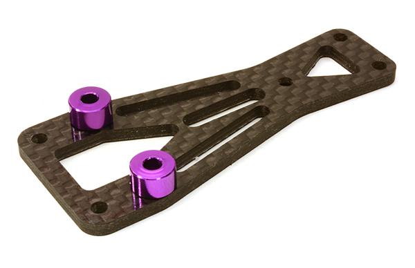 C26871PURPLE Machined Front Top Chassis Plate for Vaterra Twin Hammers 1.9 Rock Racer - Image 1