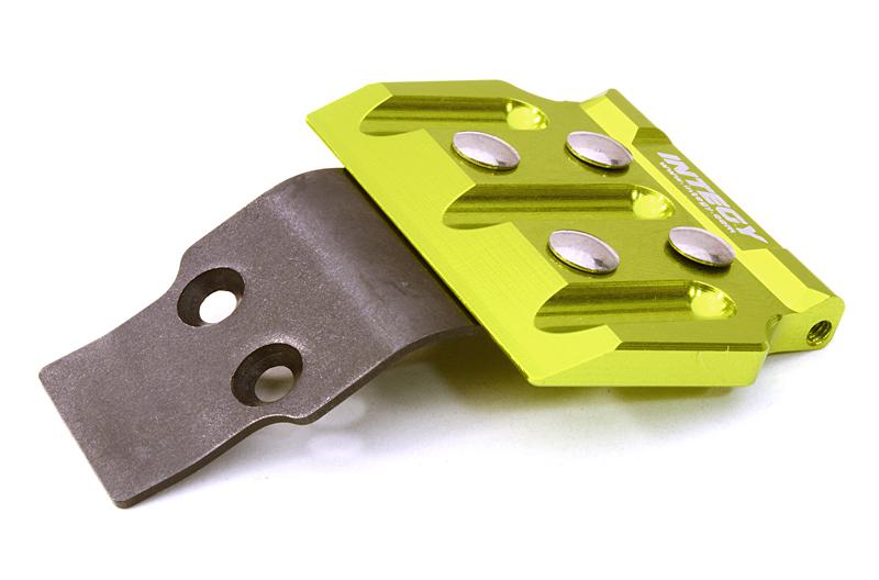 C26872GREEN Billet Machined Front Skid Plate for Vaterra Twin Hammers 1.9 Rock Racer - Image 1