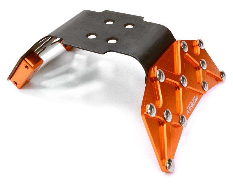 C26873ORANGE Billet Machined Front Skid Plate for HPI 1/10 Jumpshot MT - Image 1