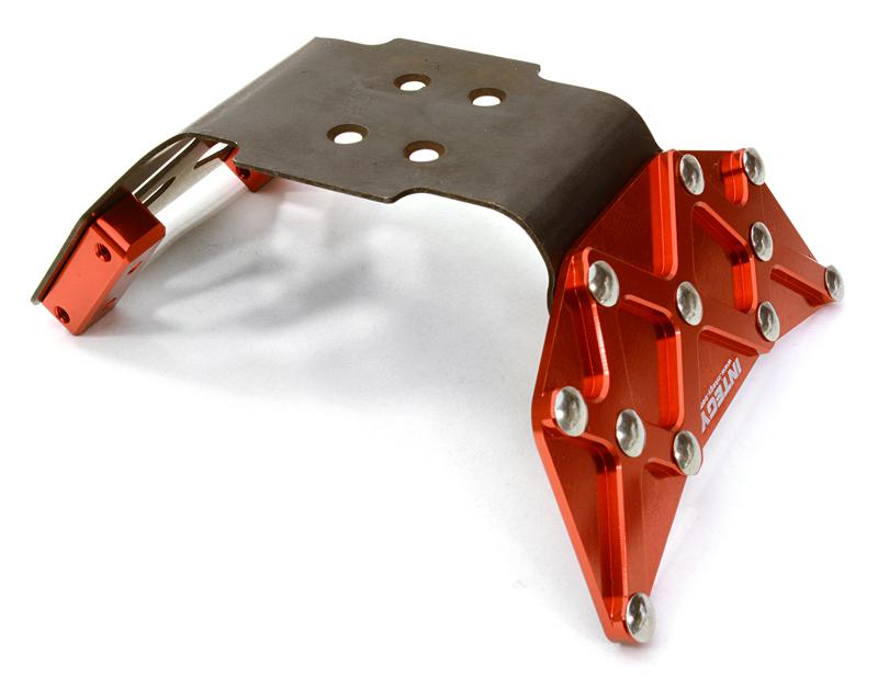 C26873RED Billet Machined Front Skid Plate for HPI 1/10 Jumpshot MT - Image 1