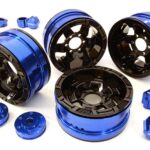 Billet Machined 6 Spoke Wheels w/ 6 Bolt S-Adapters for Most 1.9 Scale Crawler